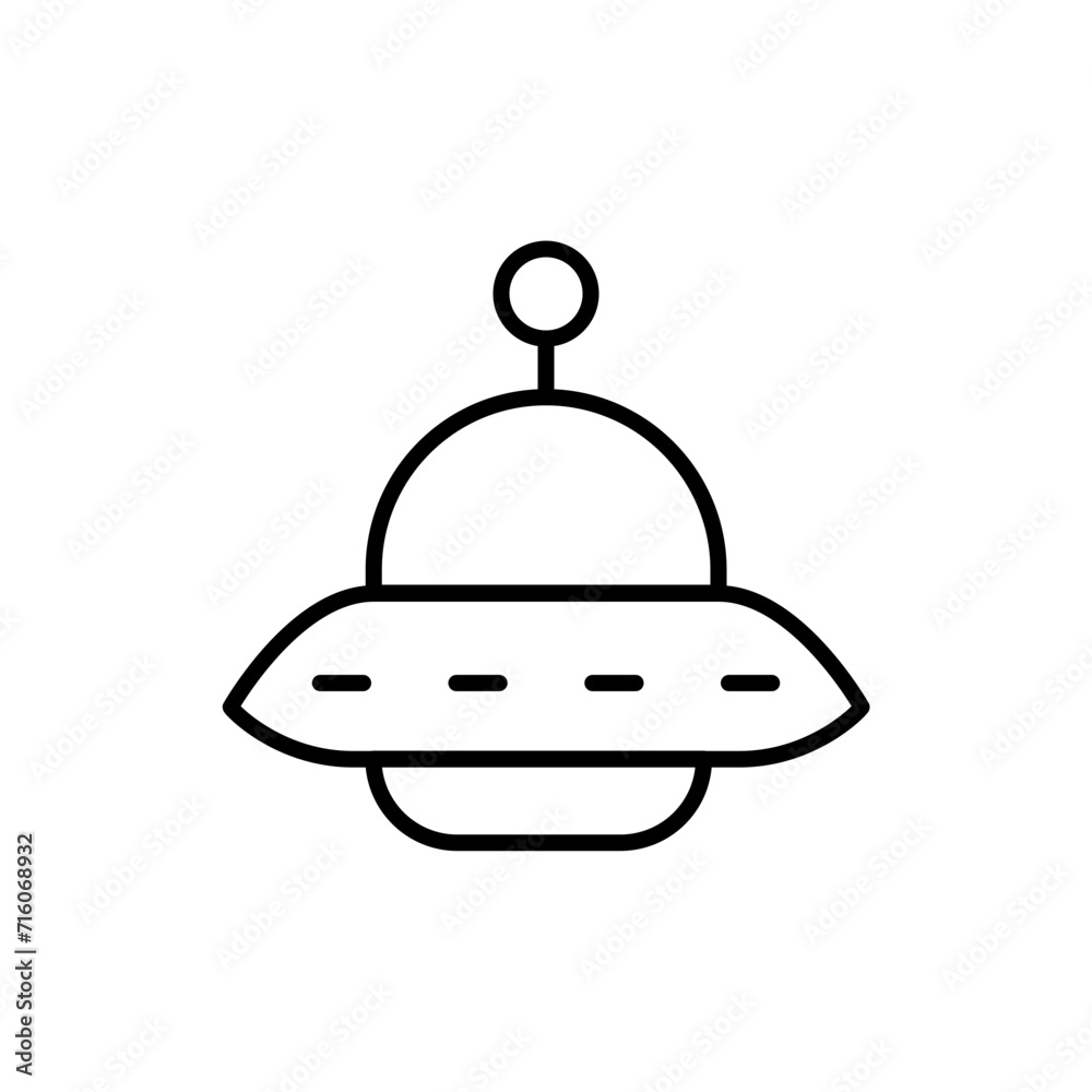 UFO outline icons, minimalist vector illustration ,simple transparent graphic element .Isolated on white background UFO outline icons, minimalist vector illustration ,simple transparent graphic element .Isolated on white background
