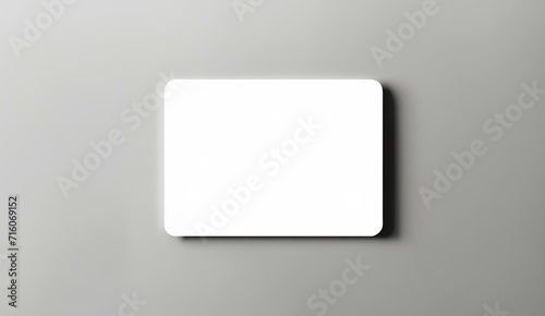 白い紙のカードのクローズアップ、コピースペース、無地背景｜Close-up of white paper card, copy space, plain background. Generative AI 