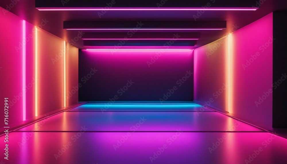 Bright Neon Spectrum, a floor with a gradient of neon colors like a painted canvas Bright Neon Spectrum, a floor with a gradient of neon colors like a painted canvas
