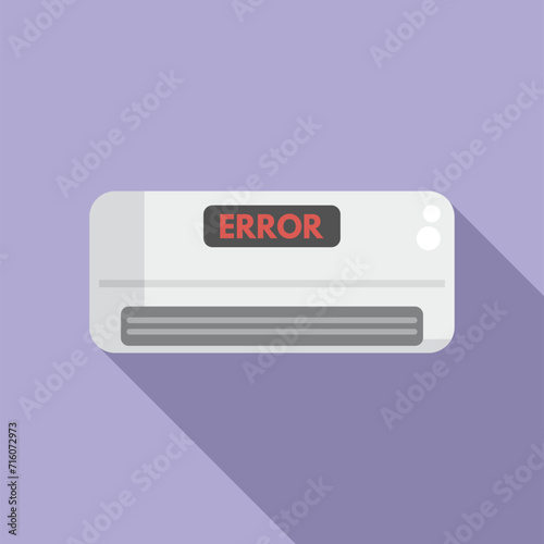 Air conditioner error icon flat vector. Service clean. Job worker at home