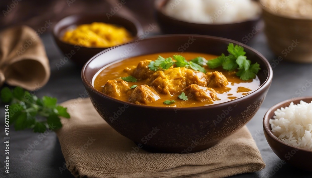 Egg Curry with Basmati Rice, a bowl of spicy egg curry accompanied by fragrant basmati rice Egg Curry with Basmati Rice, a bowl of spicy egg curry accompanied by fragrant basmati rice