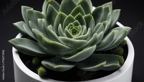 Monochrome Succulent Arrangement, a selection of green succulents in varying shades and textures