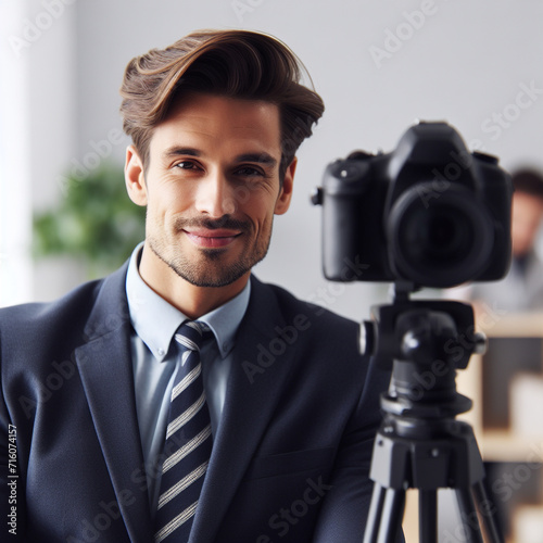 business man posing on camera © itnozirmia