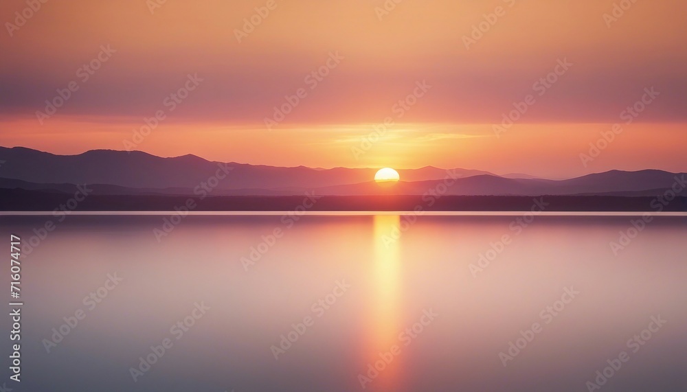 Obraz premium Sunrise Hues, a soft gradient from peach to lemon, reminiscent of a sunrise