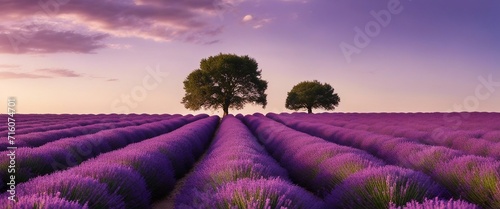 Summer Lavender Fields  row upon row of lavender stretching to the horizon  the scent heavy i