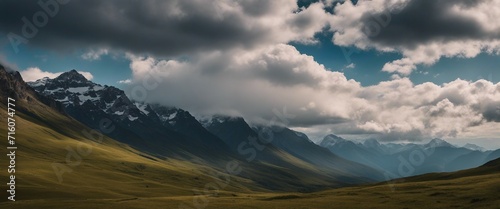 Time-Lapse Clouds over Mountains, a time-lapse photography effect capturing fast-moving clouds