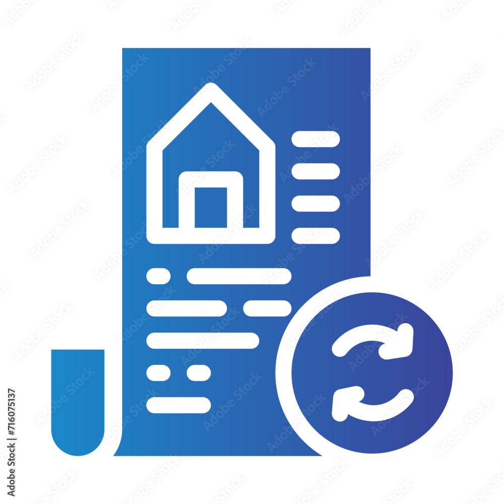 mortgage flat gradient icon mortgage flat gradient icon