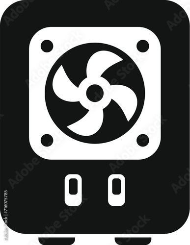 Broken fan unit icon simple vector. Air conditioner repair. Service at home