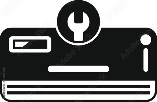 New modern air conditioner icon simple vector. Service at home. Repair system
