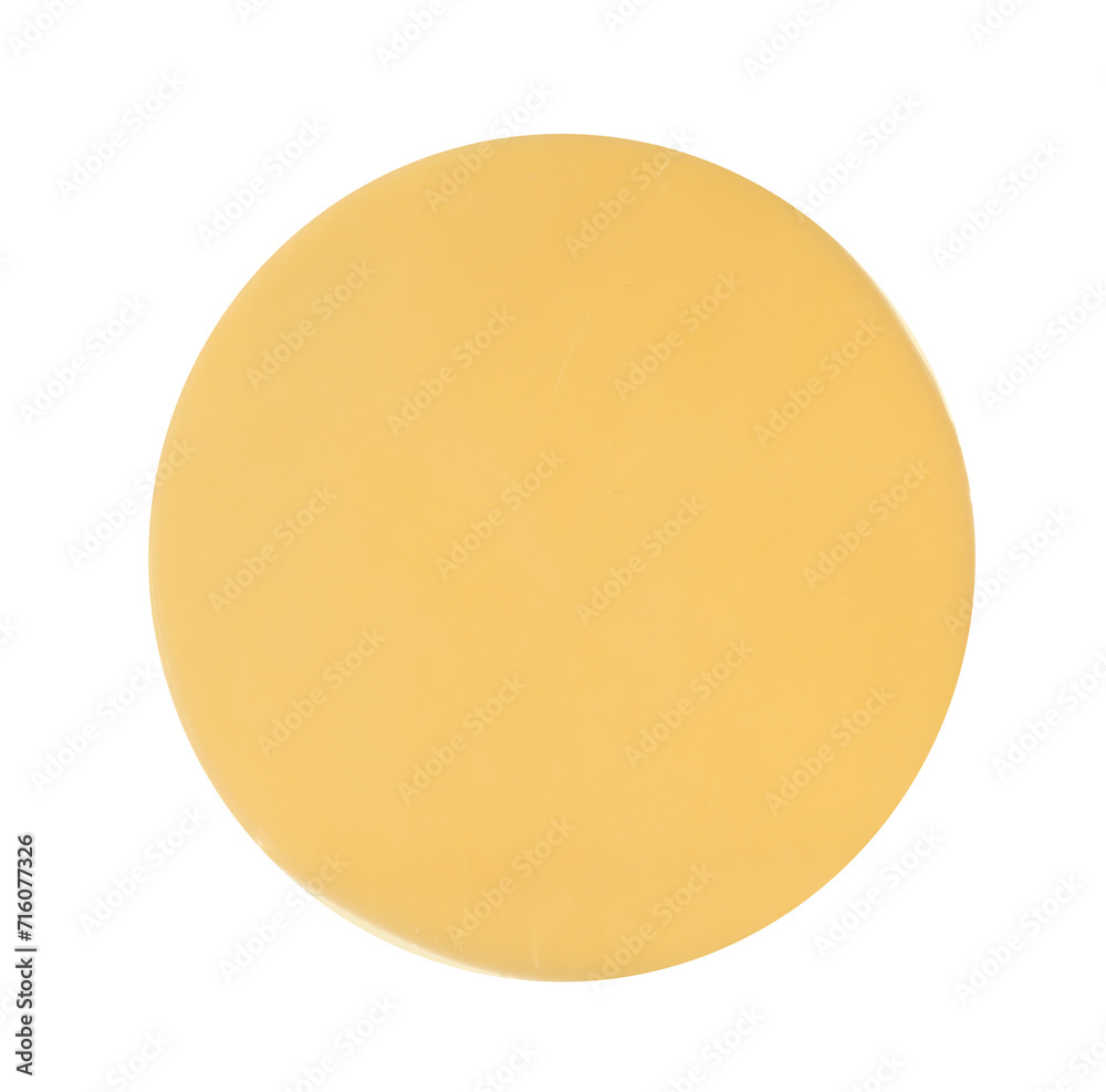 Slice of tasty cheese isolated on white Slice of tasty cheese isolated on white