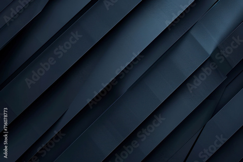 Modern black blue abstract background. Minimal. Color gradient. Dark. Web banner. Geometric shape. 3d effect. Lines stripes triangles.