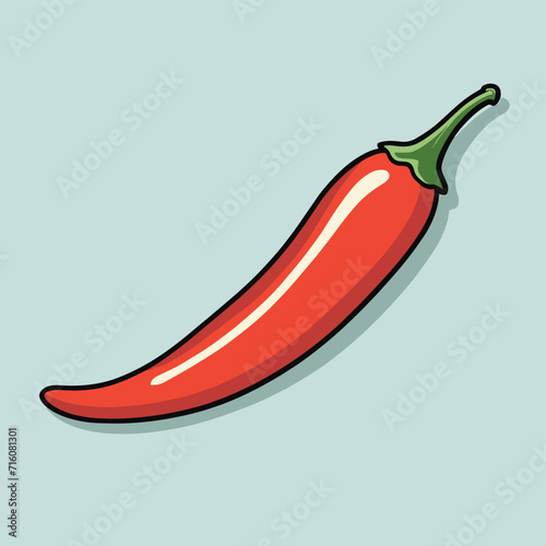 Red hot chilli pepper vector illustration