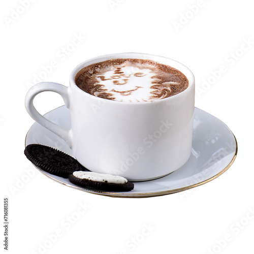 a cup of hot chocolate with choco chips