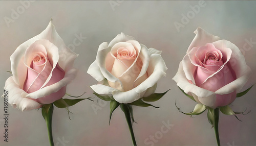 cream and pink painted rosebud with negative space pattern in the style of anne dewailly, ballet academia photo