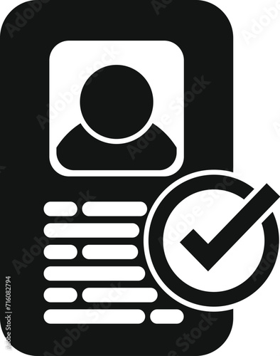 Take new cv candidate icon simple vector. Human staff. New business online