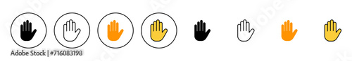 Hand icon set vector. hand sign and symbol. hand gesture