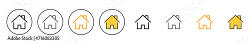House icon set vector. Home sign and symbol photo