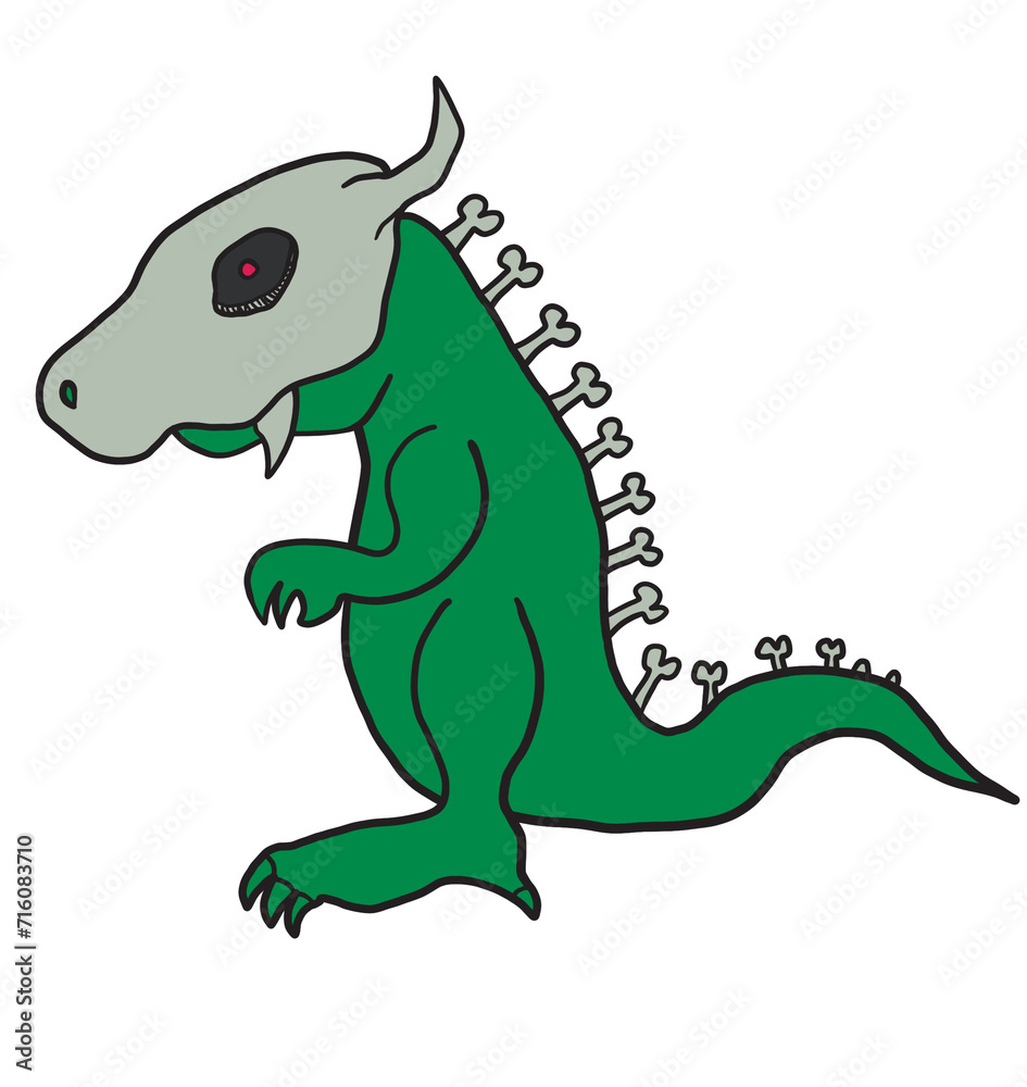 Fototapeta premium ancient creatures dino skull mask