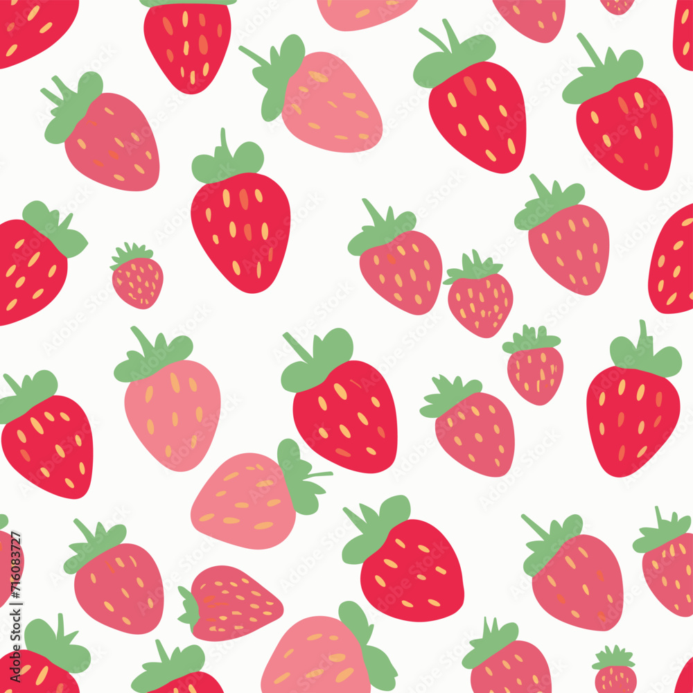 Cute strawberry vector illustration