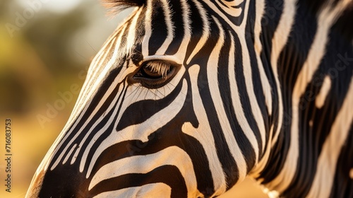 Closeup of a galloping zebras stripe pattern, a stunning example of the intricate and diverse designs found in nature that we must work to preserve.