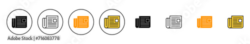 Newspaper icon set vector. news paper sign and symbolign