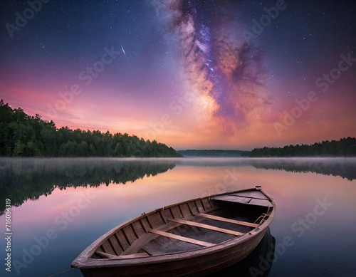 Starry Night Over Still Lake