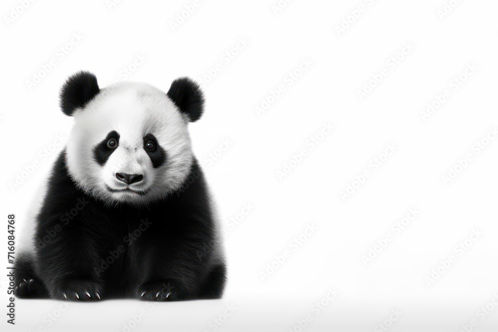 Cute, Endangered Panda Bear: A Playful Giant of the Chinese Wilderness, Enjoying Bamboo in the Green Forest of Chengdu, Sichuan
