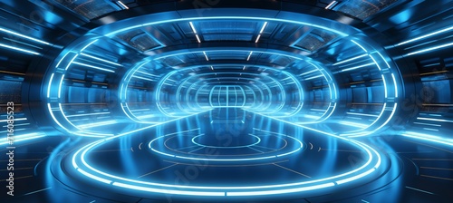 Abstract futuristic background with sci fi external panels and technology concept