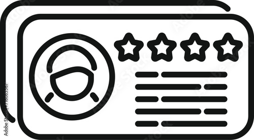 Rate new candidate icon outline vector. Online cv hr. Take new business lead