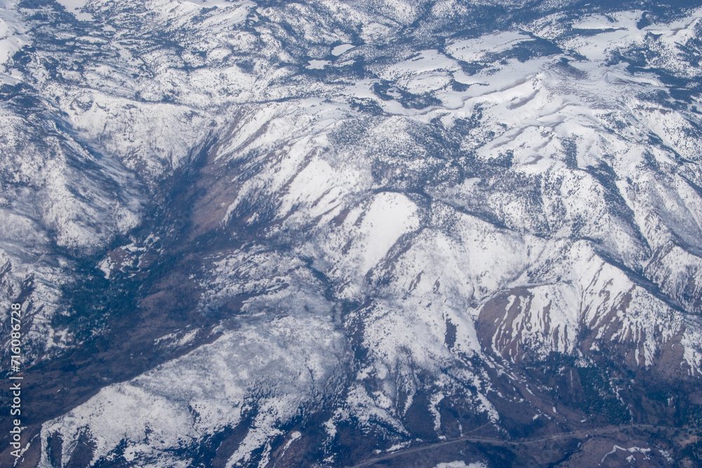 snow covered mountains