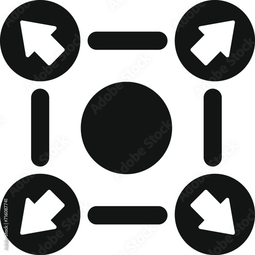 Ambiguity square icon simple vector. Business choice. Cube block brain