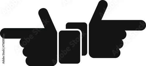 Choice direction of index icon simple vector. Square report. Solitary dark