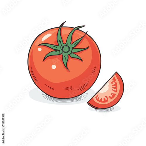 Red tomato vector illustration