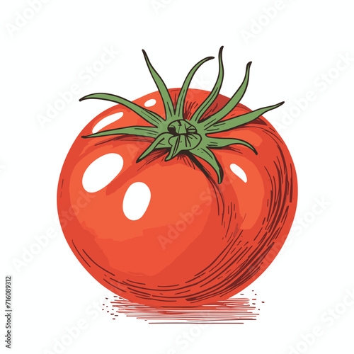 Red tomato illustration vector design