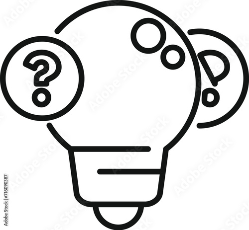 Choice object icon outline vector. Business arrow. Lost block cube