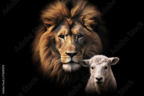 ライオンと羊の共存 © dadakko