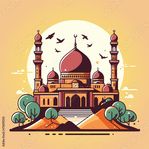 illustration of mosque