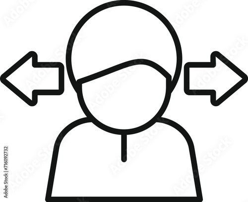 Man choice online icon outline vector. Figure sign. Evaluate report