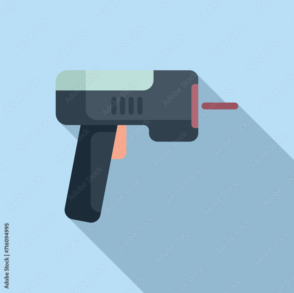Scan laser handle icon flat vector. Pay ticket label. Scan smart bar Scan laser handle icon flat vector. Pay ticket label. Scan smart bar