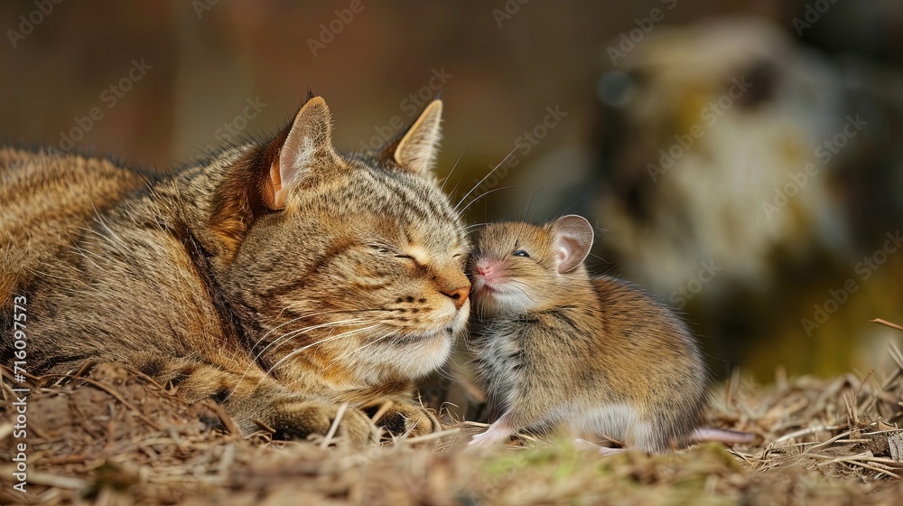 Friendship Of Cat and Mouse