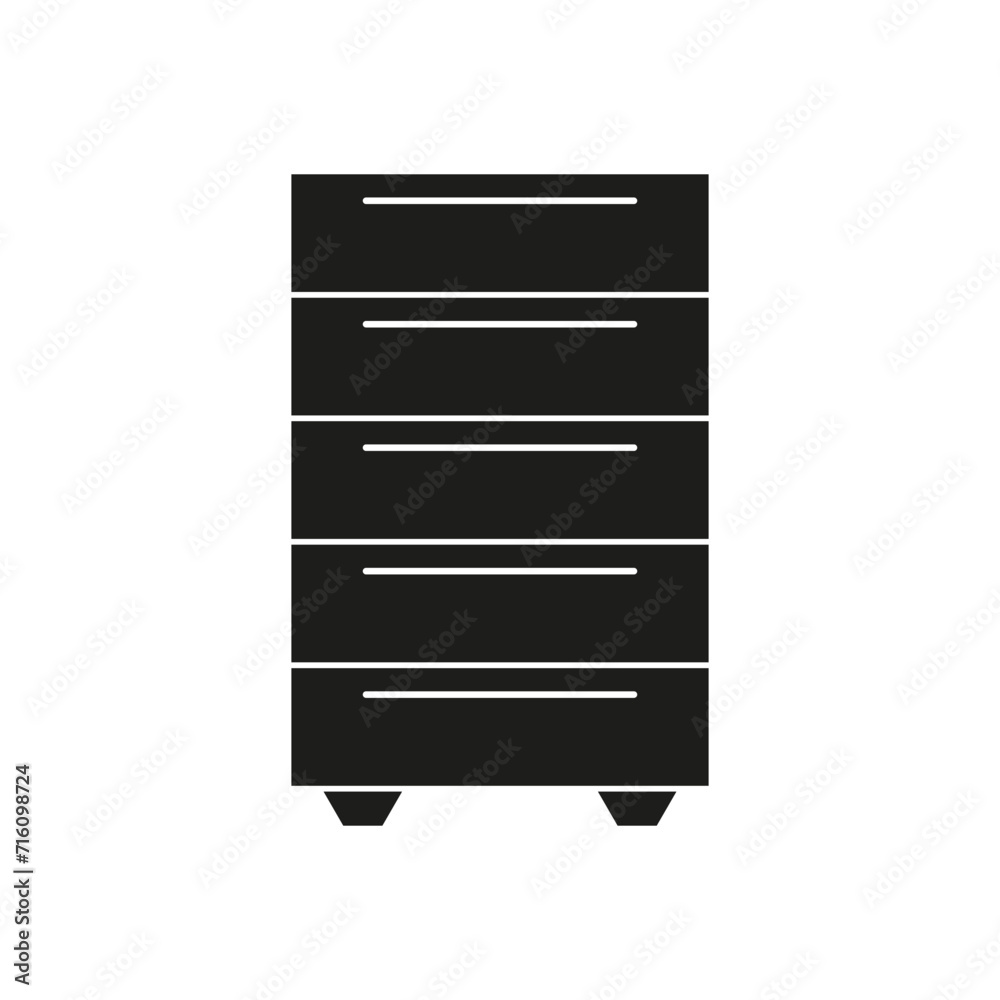 Cabinet drawers icon. Vector illustration. EPS 10. Cabinet drawers icon. Vector illustration. EPS 10.
