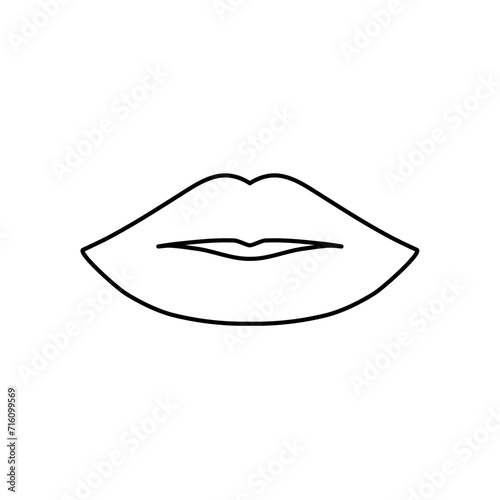 Woman Lips Outline