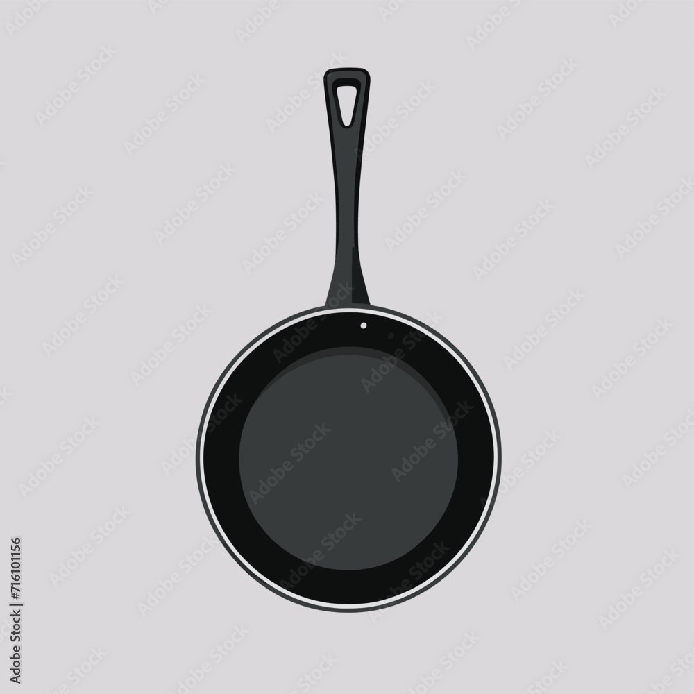 Frying pan vector illustration flat design Frying pan vector illustration flat design