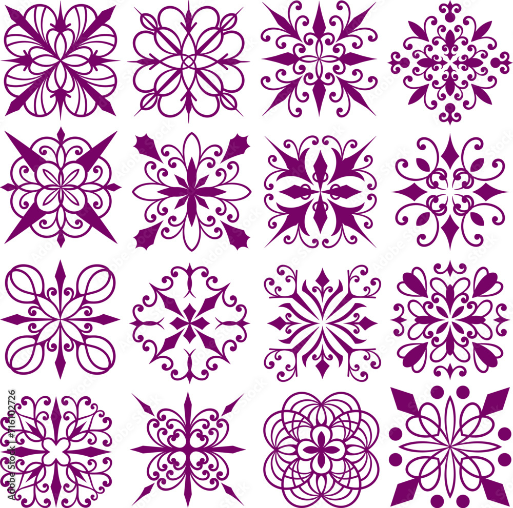 Set ornament pattern vector illustration Set ornament pattern vector illustration