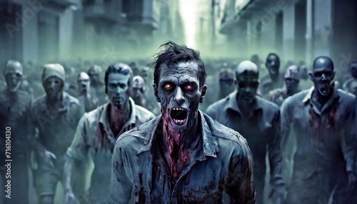 Zombies in a Crowded Street