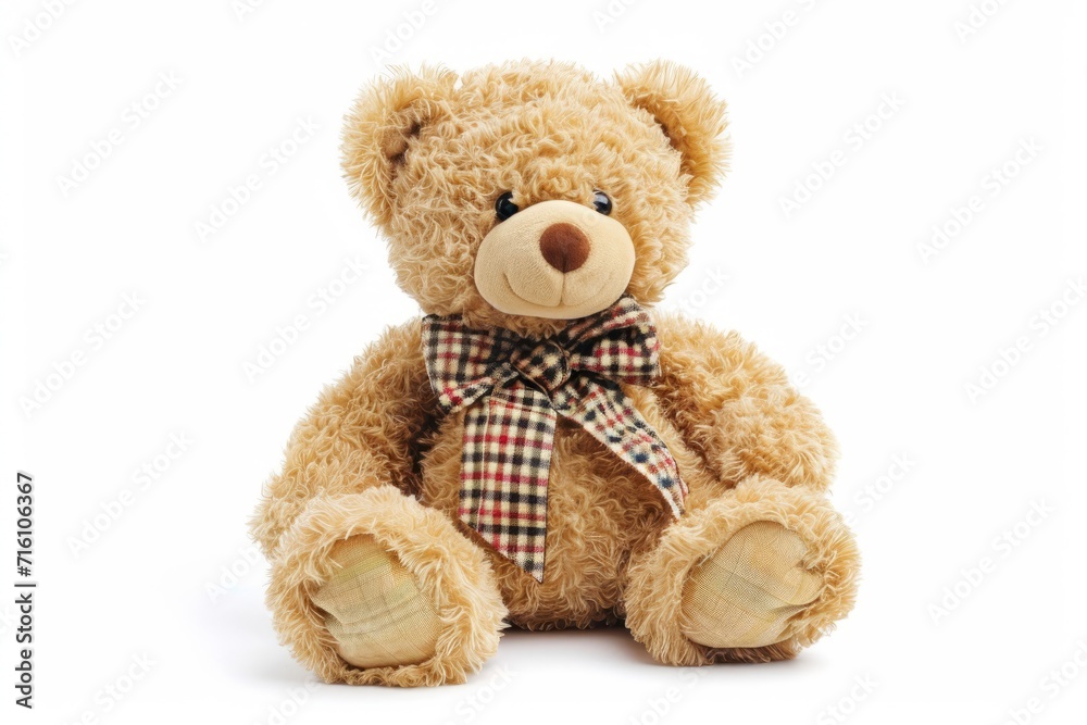 Obraz premium Adorable teddy bear on white background