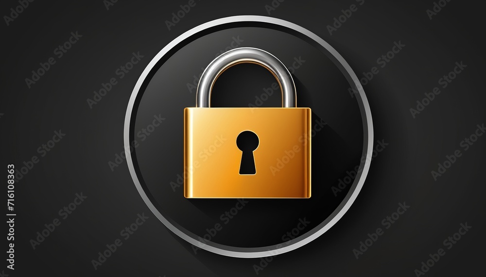 Modern Lock Icon in Vector Design Modern Lock Icon in Vector Design