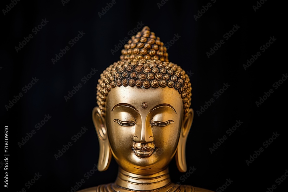 Buddha image head worn as amulet in Buddhism