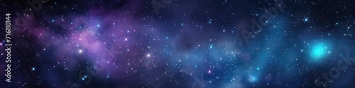 Space background with realistic nebula and shining stars. blue nebula starry sky technology sci-fi background material, Universe filled with stars photo