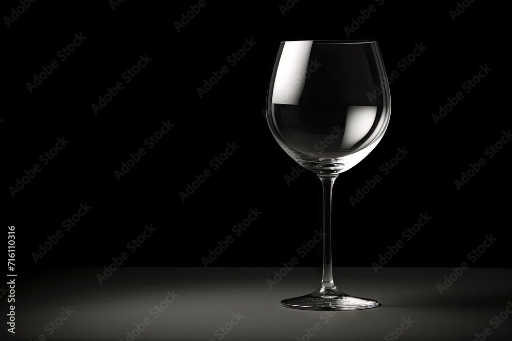 Wine glass on black and white background Wine glass on black and white background